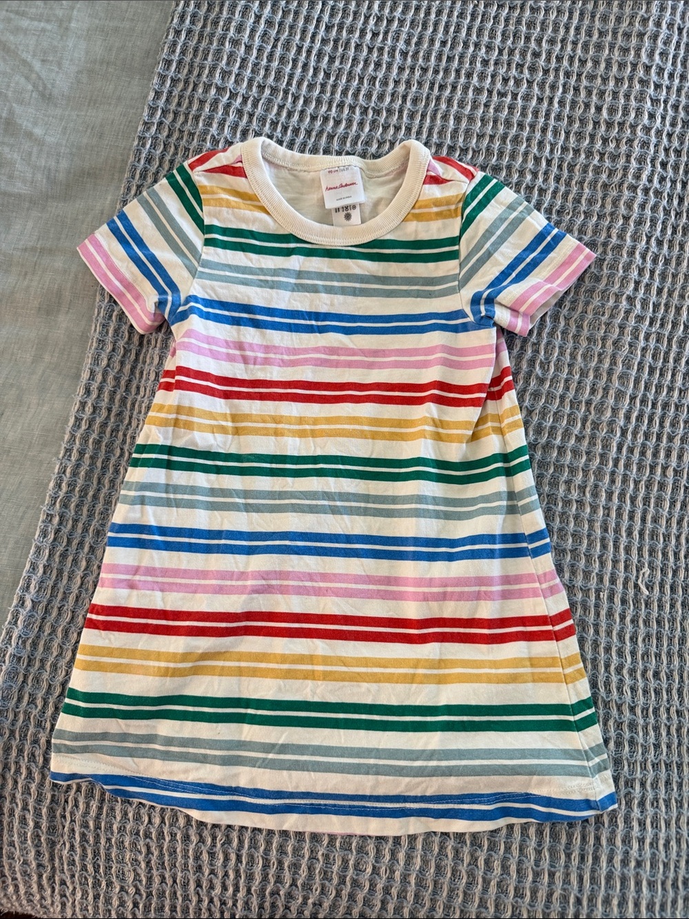 Hana Andersson Striped Short Sleeve Tee Dress